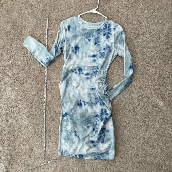 princess polly baby blue dress Courreges Blue Navy Short-Sleeve Mini Dress|125JRO554JS01937075 main image 1